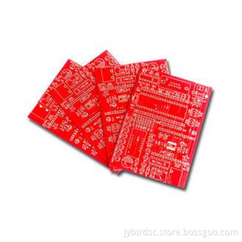 FR4 2 layers Red Solder Mask Double Sided PCB Board with Wh